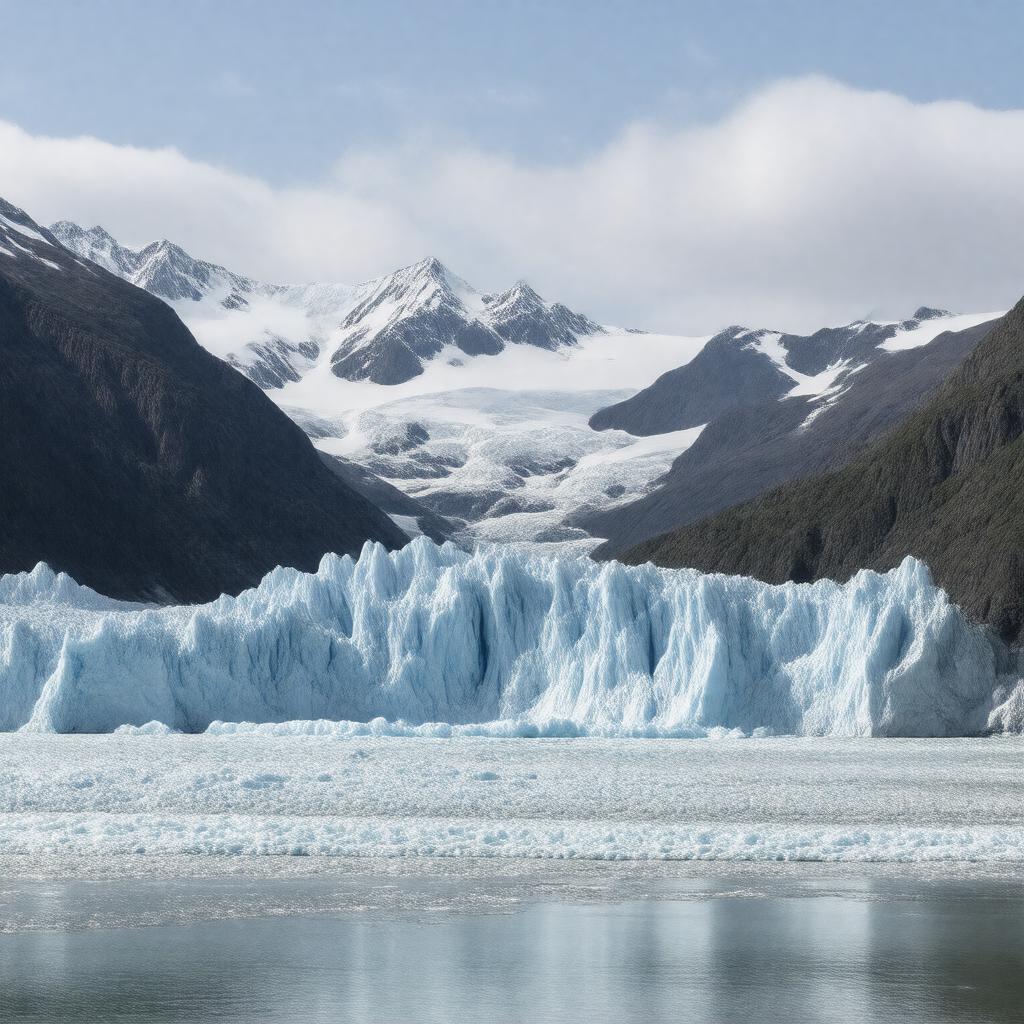 AI-created image of Columbia Glacier