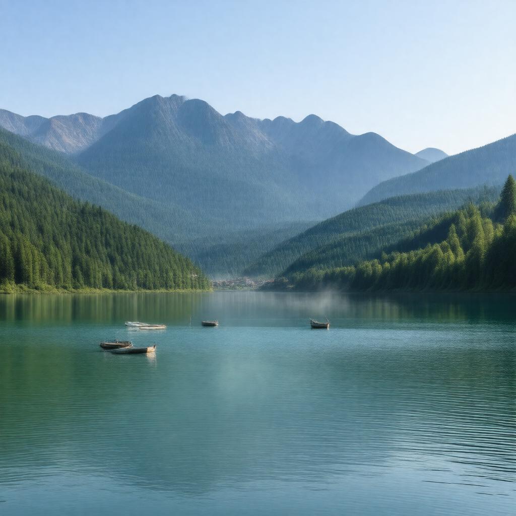 AI-created image of Columbia Lake