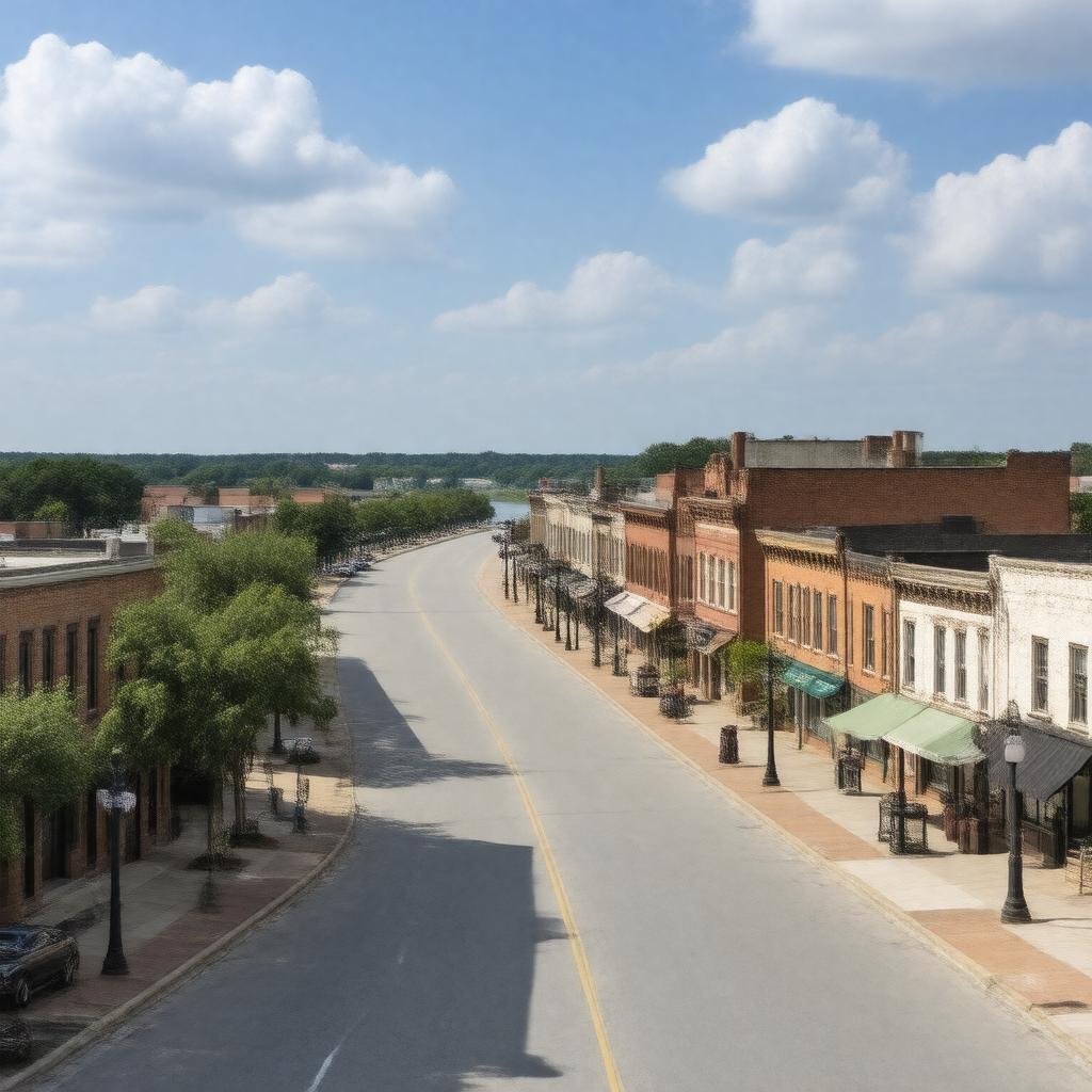 AI-created image of Columbia, Mississippi