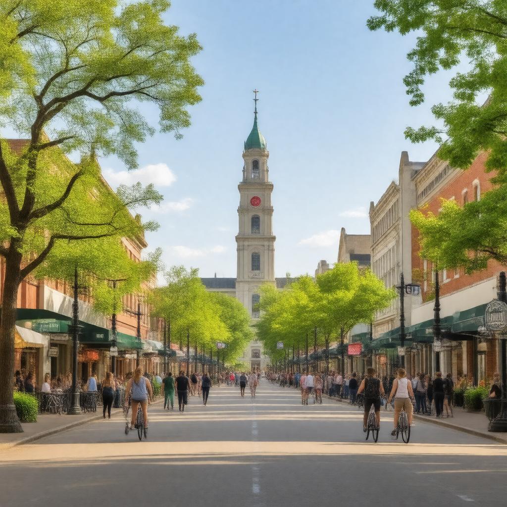 AI-created image of Columbia, Missouri, USA