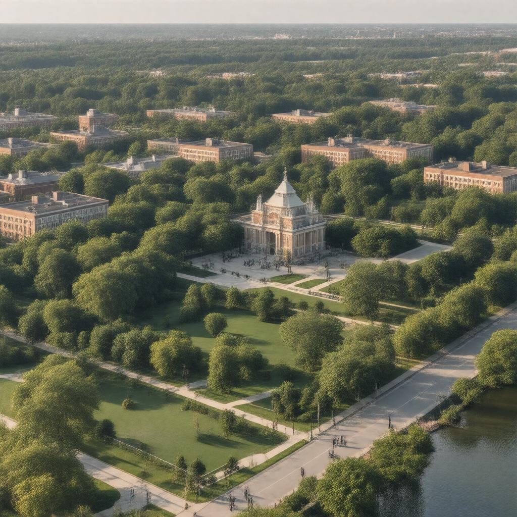 AI-created image of Columbia, Missouri, United States