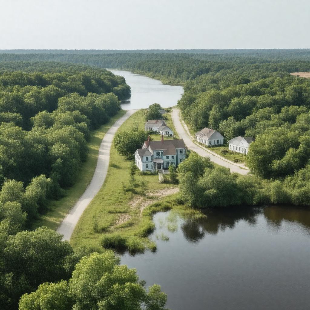 AI-created image of Columbia, North Carolina