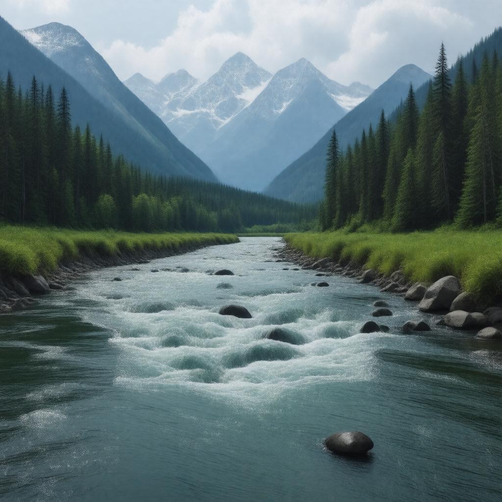 AI-created image of Columbia River