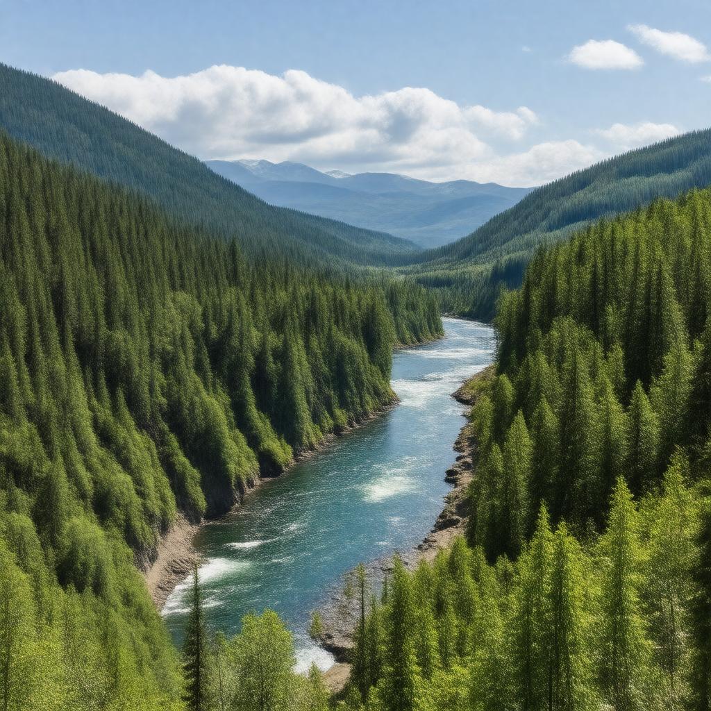 AI-created image of Columbia River Gorge