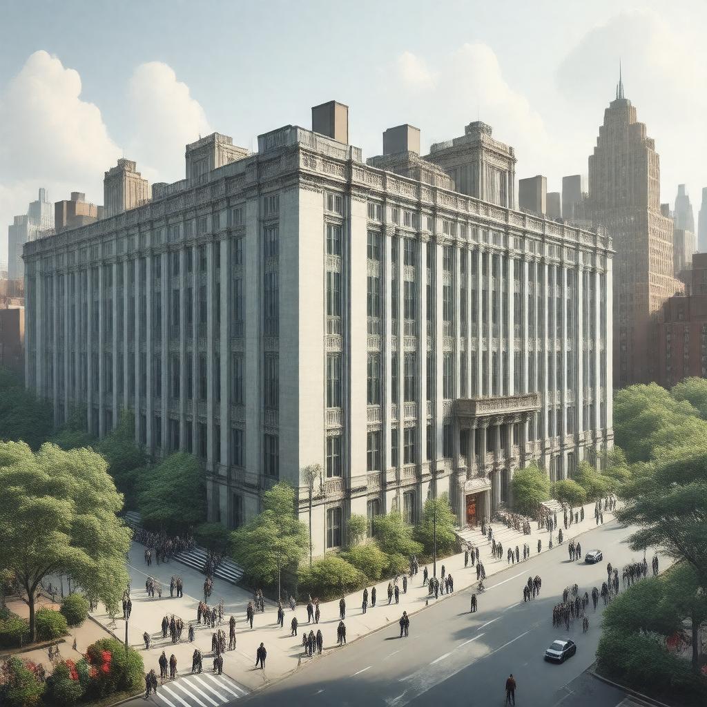Click to view larger image AI-created image of Columbia School of Engineering and Applied Science