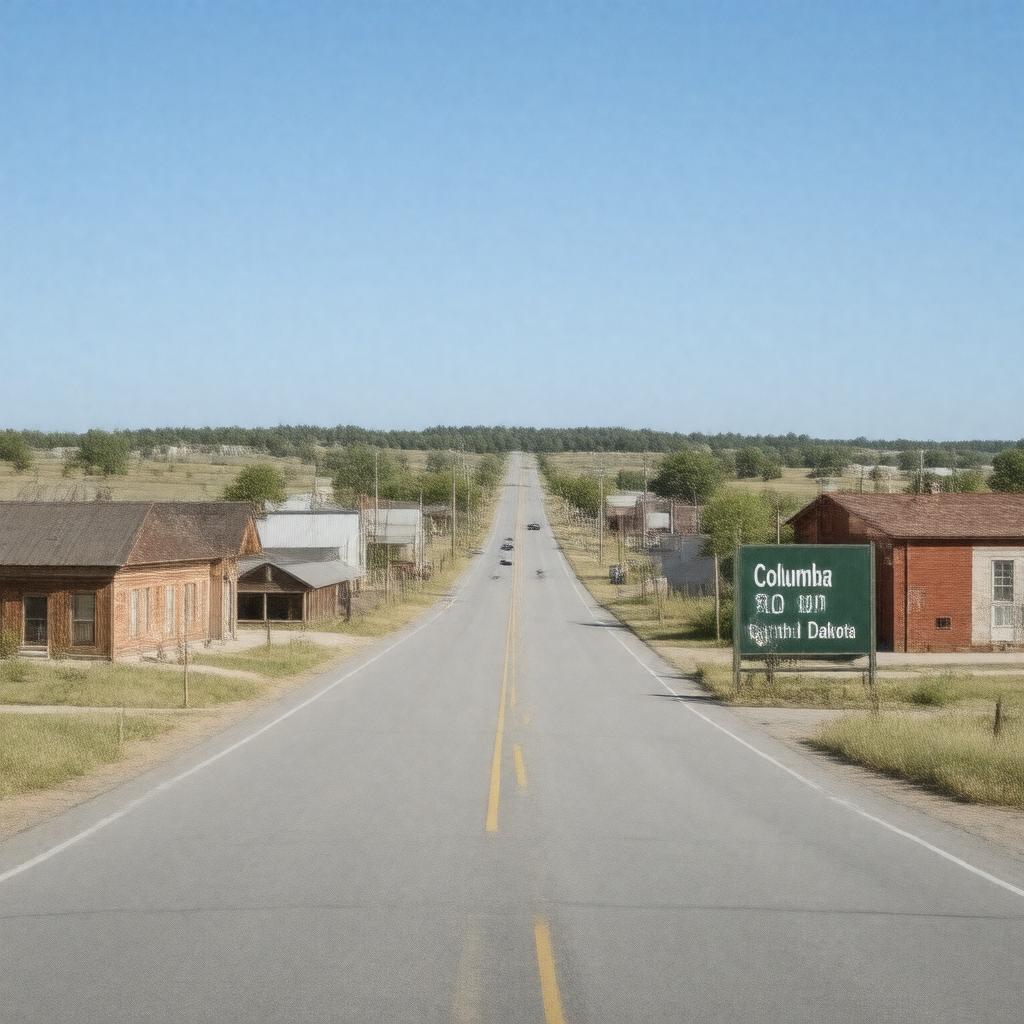 AI-created image of Columbia, South Dakota