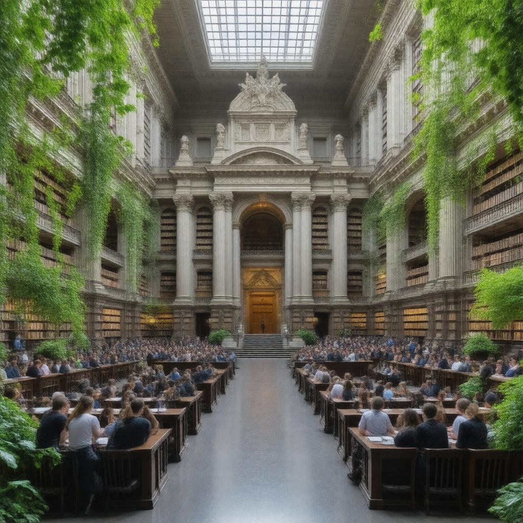 AI-created image of Columbia University Libraries