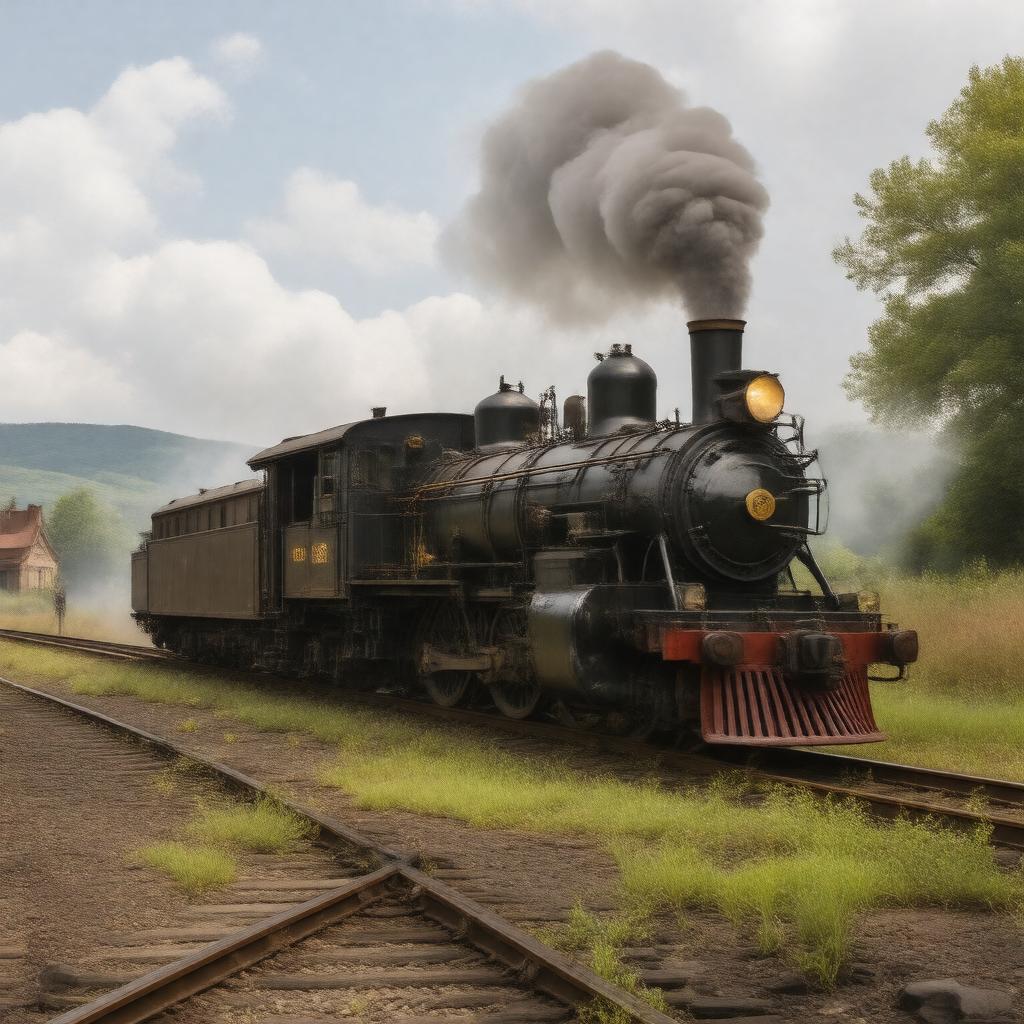 AI-created image of Columbia (locomotive)