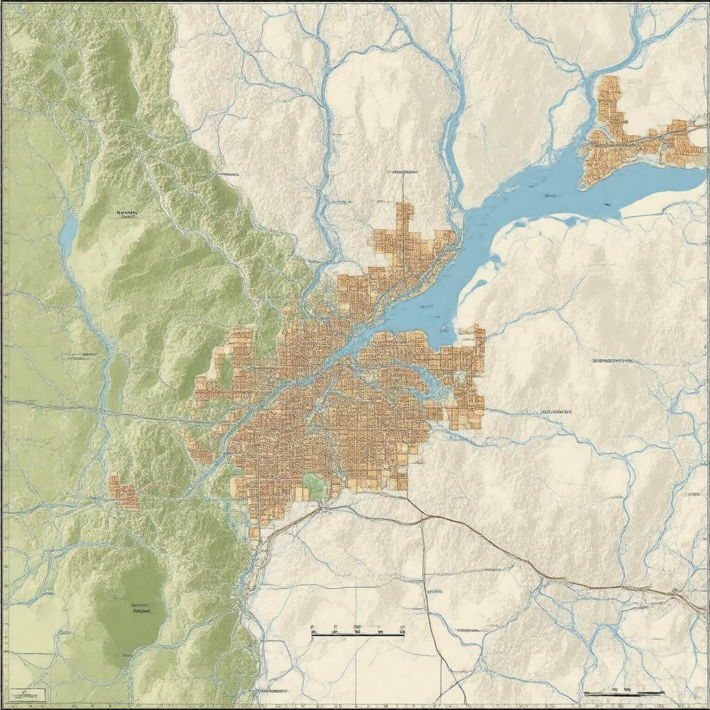 AI-created image of Columbia metropolitan area, Missouri