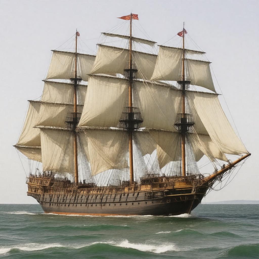 AI-created image of Columbia (ship)