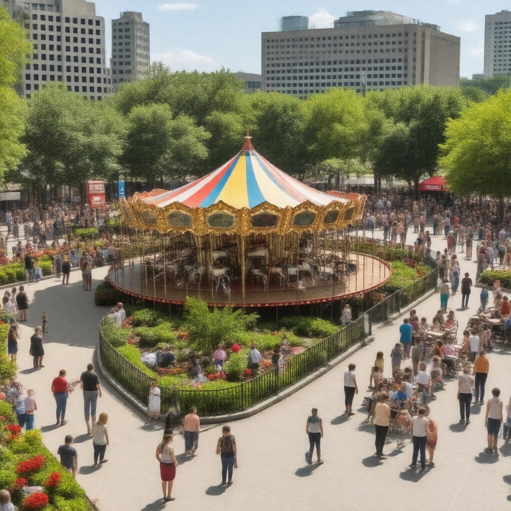 Click to view larger image AI-created image of Columbus Commons