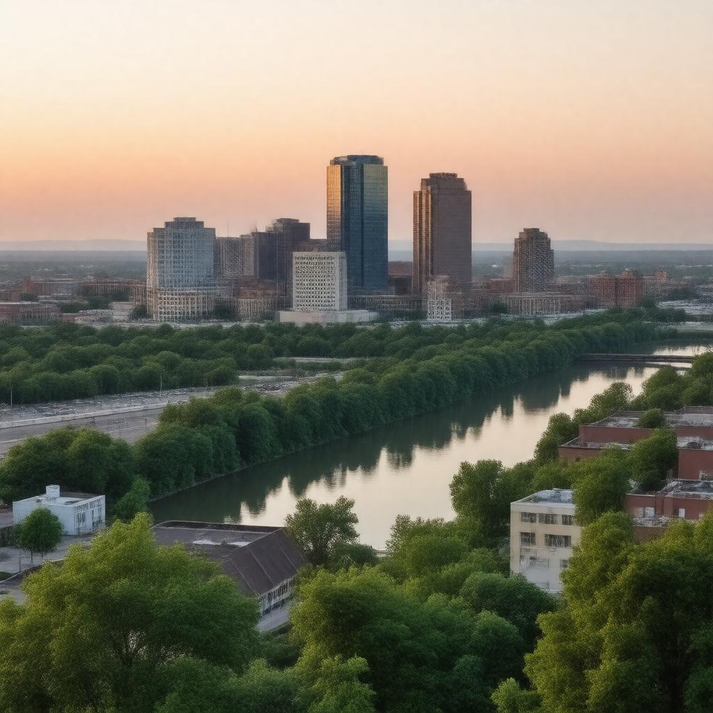 AI-created image of Columbus, Indiana, United States