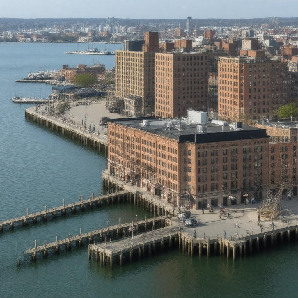 AI-created image of Commercial Wharf