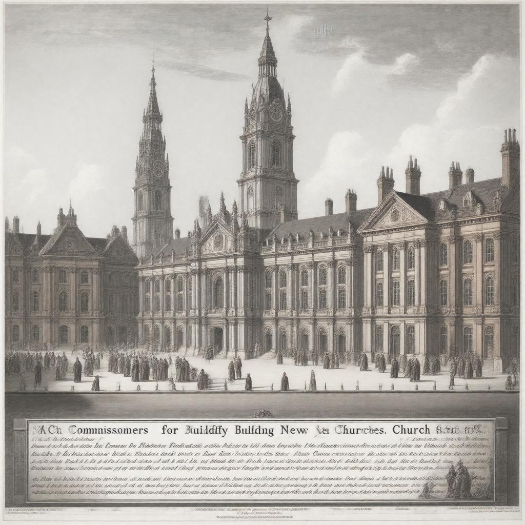 Click to view larger image AI-created image of Commissioners for Building Fifty New Churches