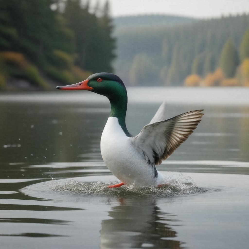 AI-created image of Common merganser