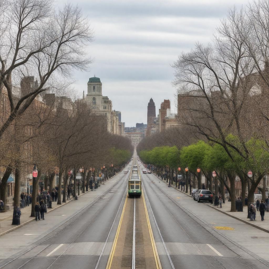 AI-created image of Commonwealth Avenue