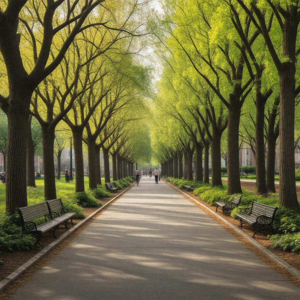 AI-created image of Commonwealth Avenue Mall