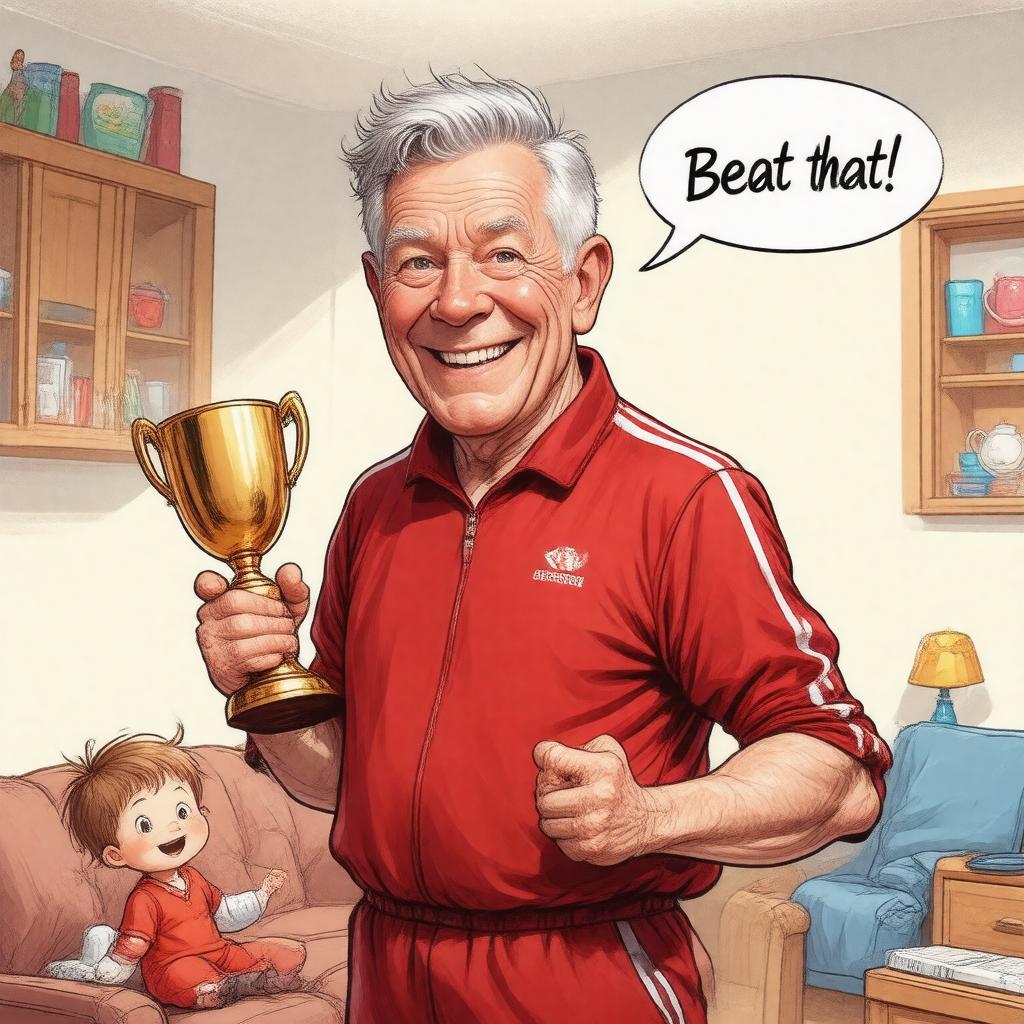 Click to view larger image AI-created image of Competitive Dad