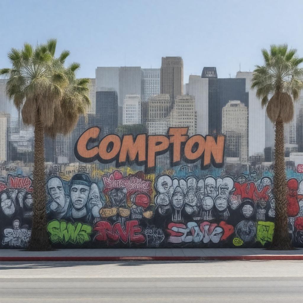 AI-created image of Compton, California, United States