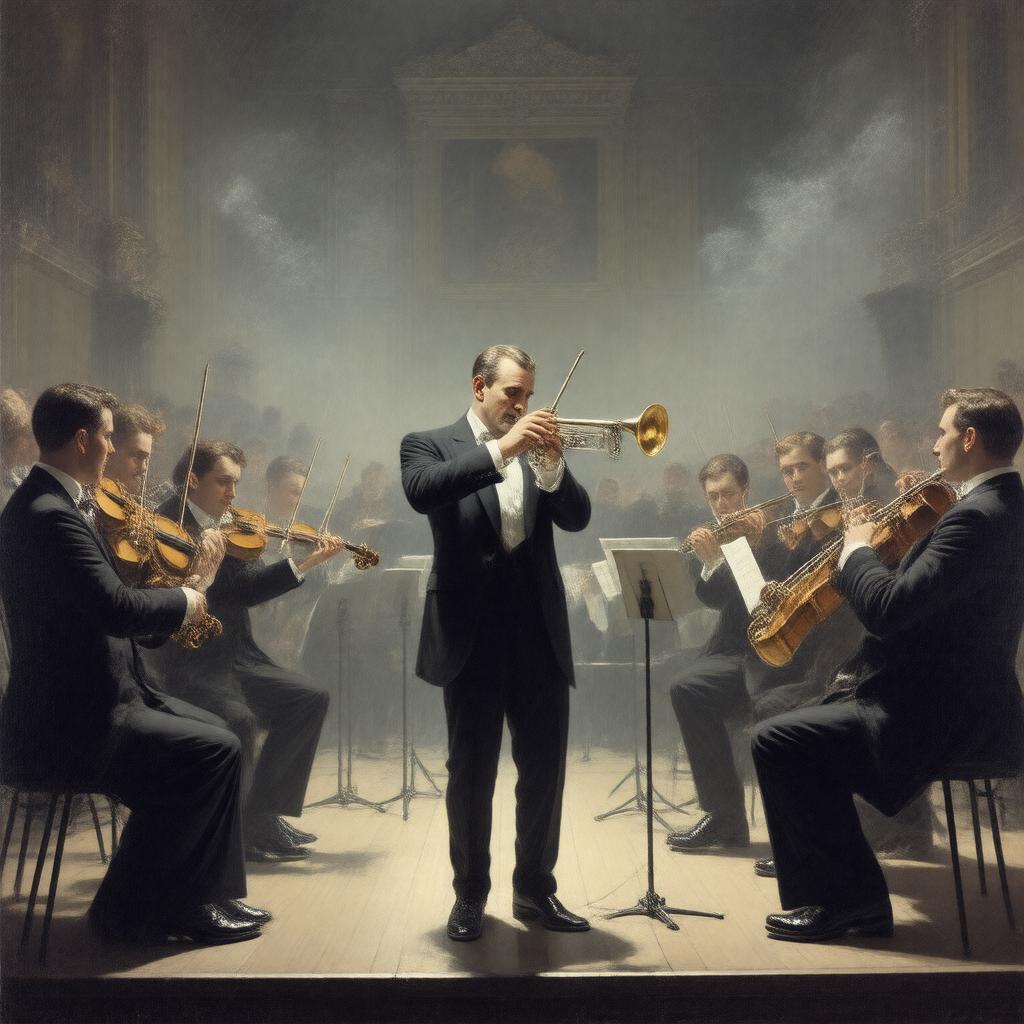 Click to view larger image AI-created image of Concerto for Trumpet and Five Instruments
