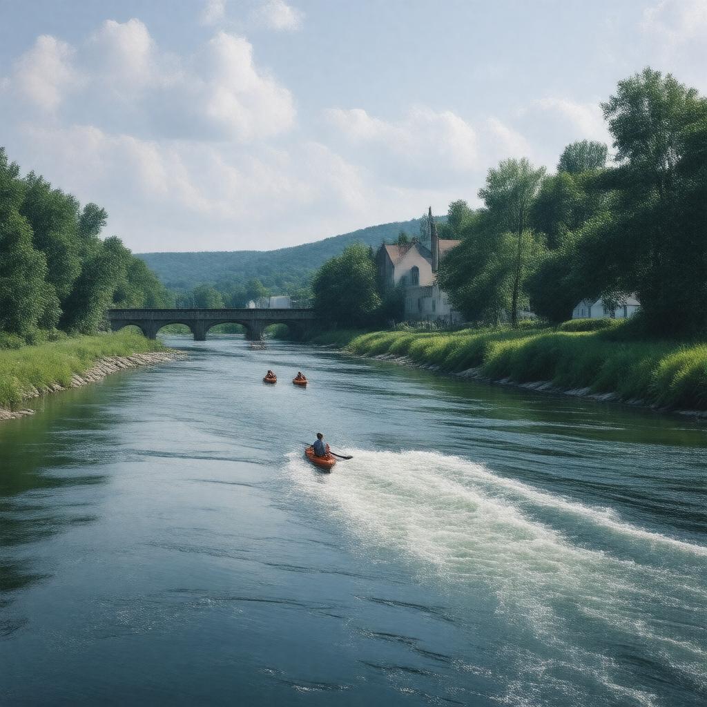 AI-created image of Concord River