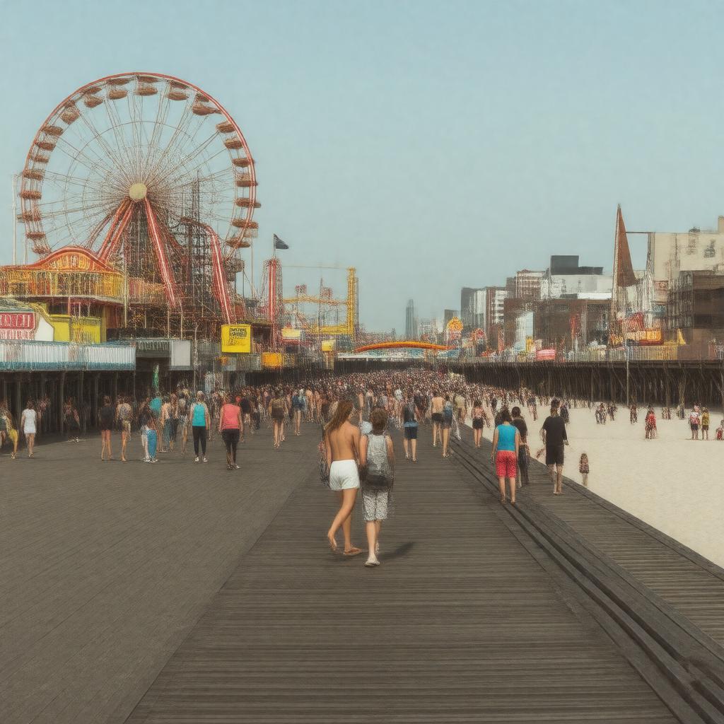 AI-created image of Coney Island