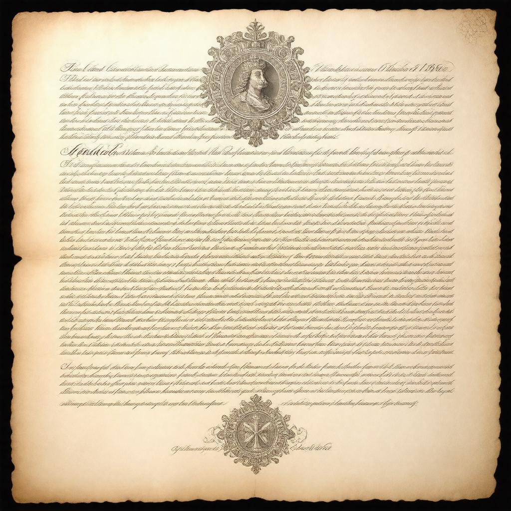 AI-created image of Connecticut Colony's Royal Charter