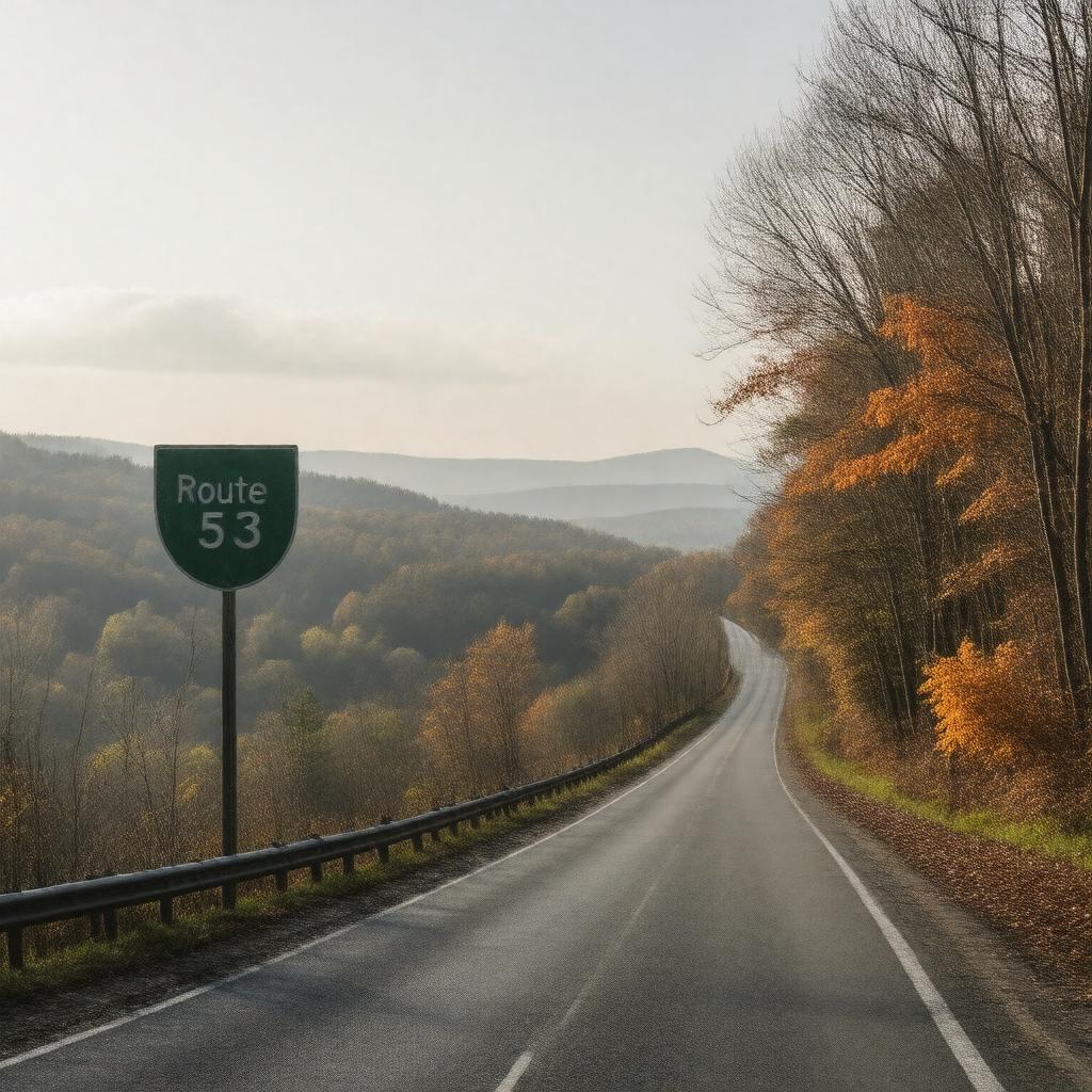 AI-created image of Connecticut Route 53