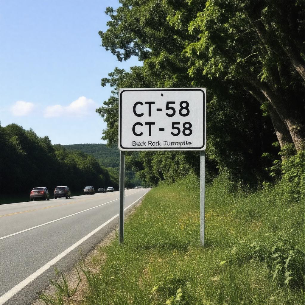 AI-created image of Connecticut Route 58