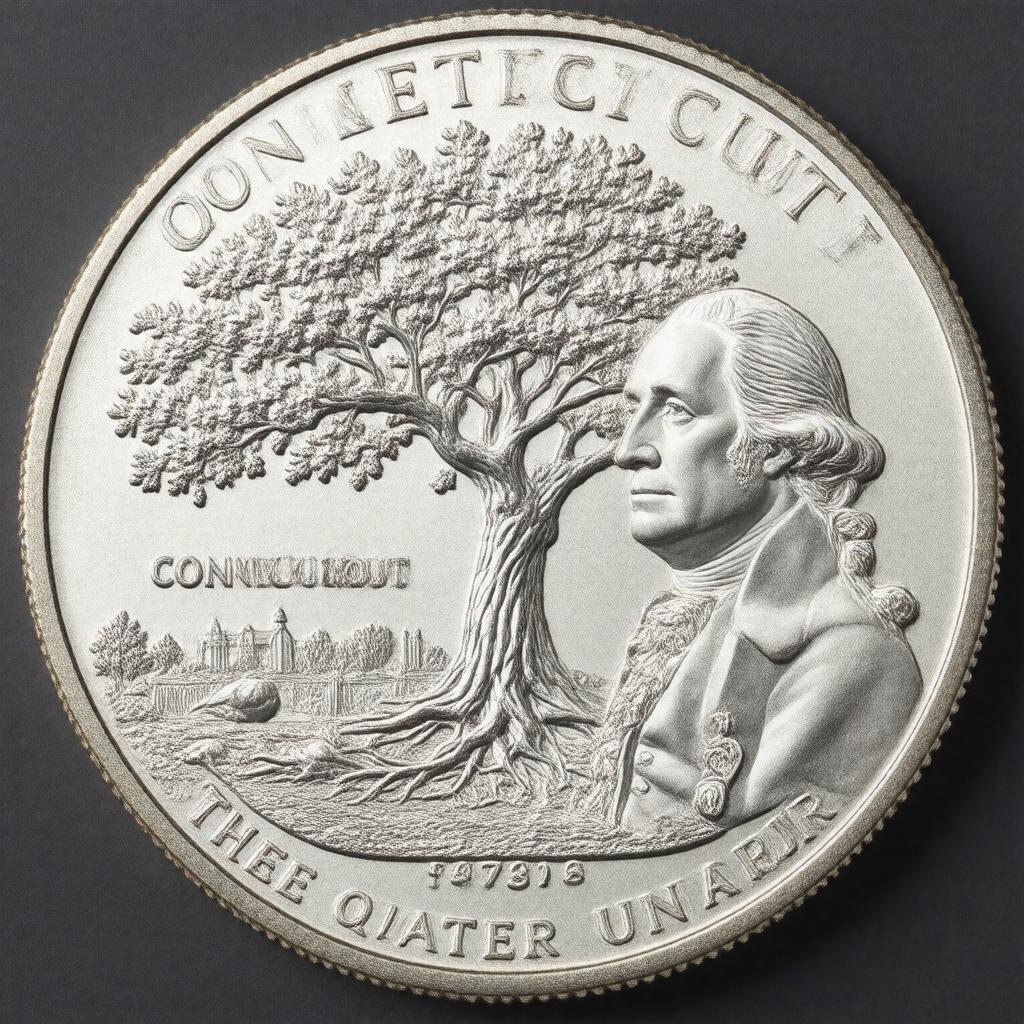 AI-created image of Connecticut state quarter