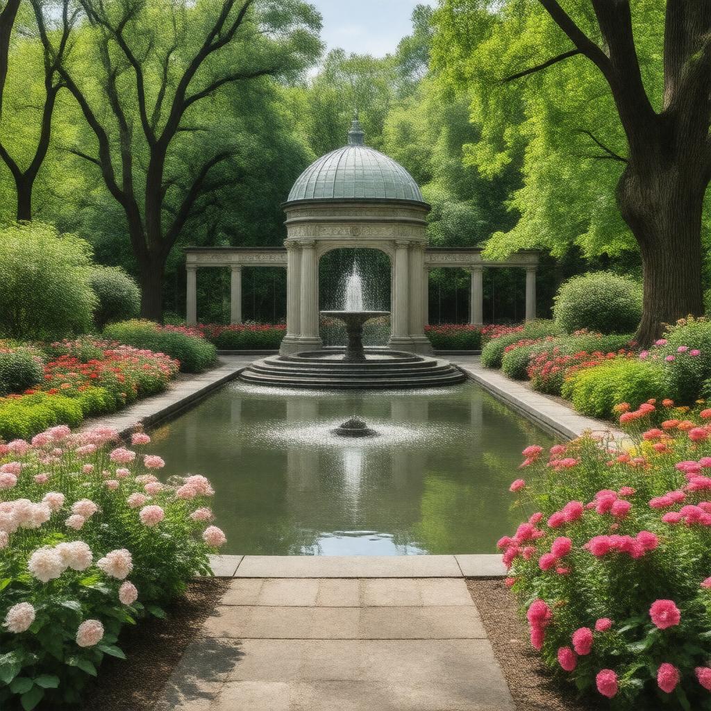 Click to view larger image AI-created image of Conservatory Garden