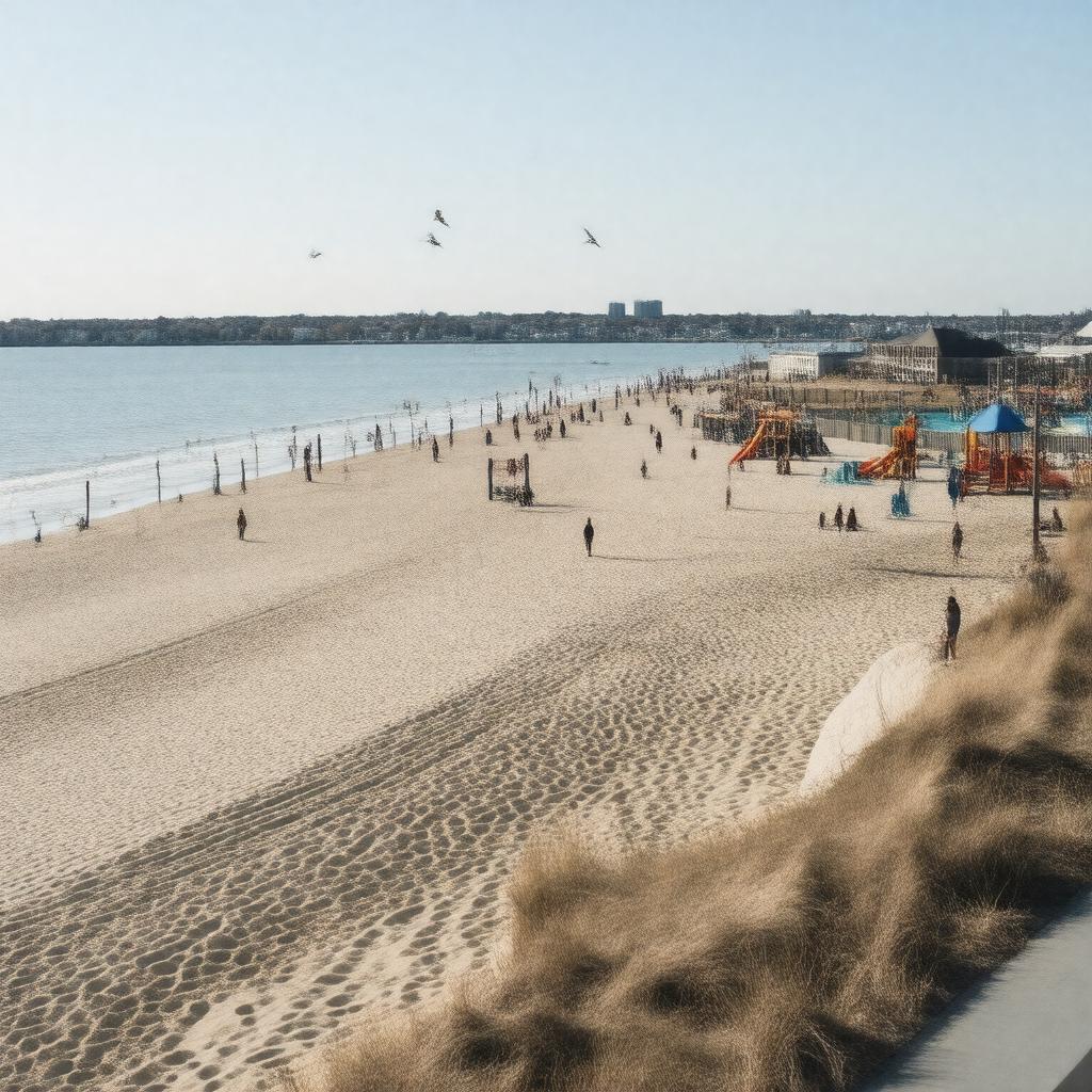 Click to view larger image AI-created image of Constitution Beach
