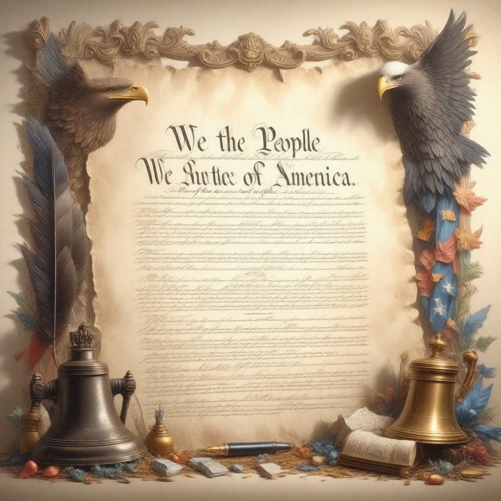 AI-created image of Constitution of the United States of America