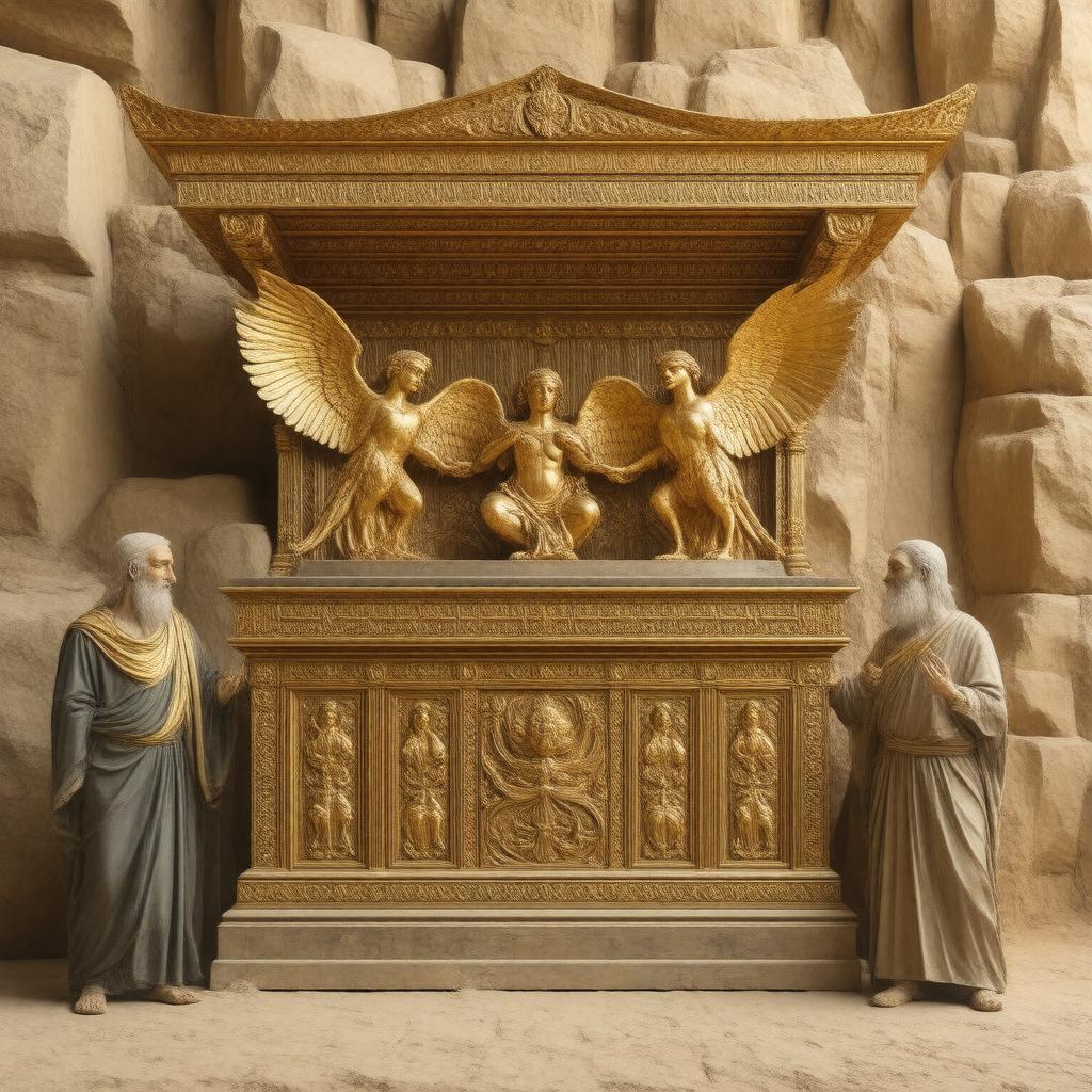 AI-created image of Construction of the Ark of the Covenant
