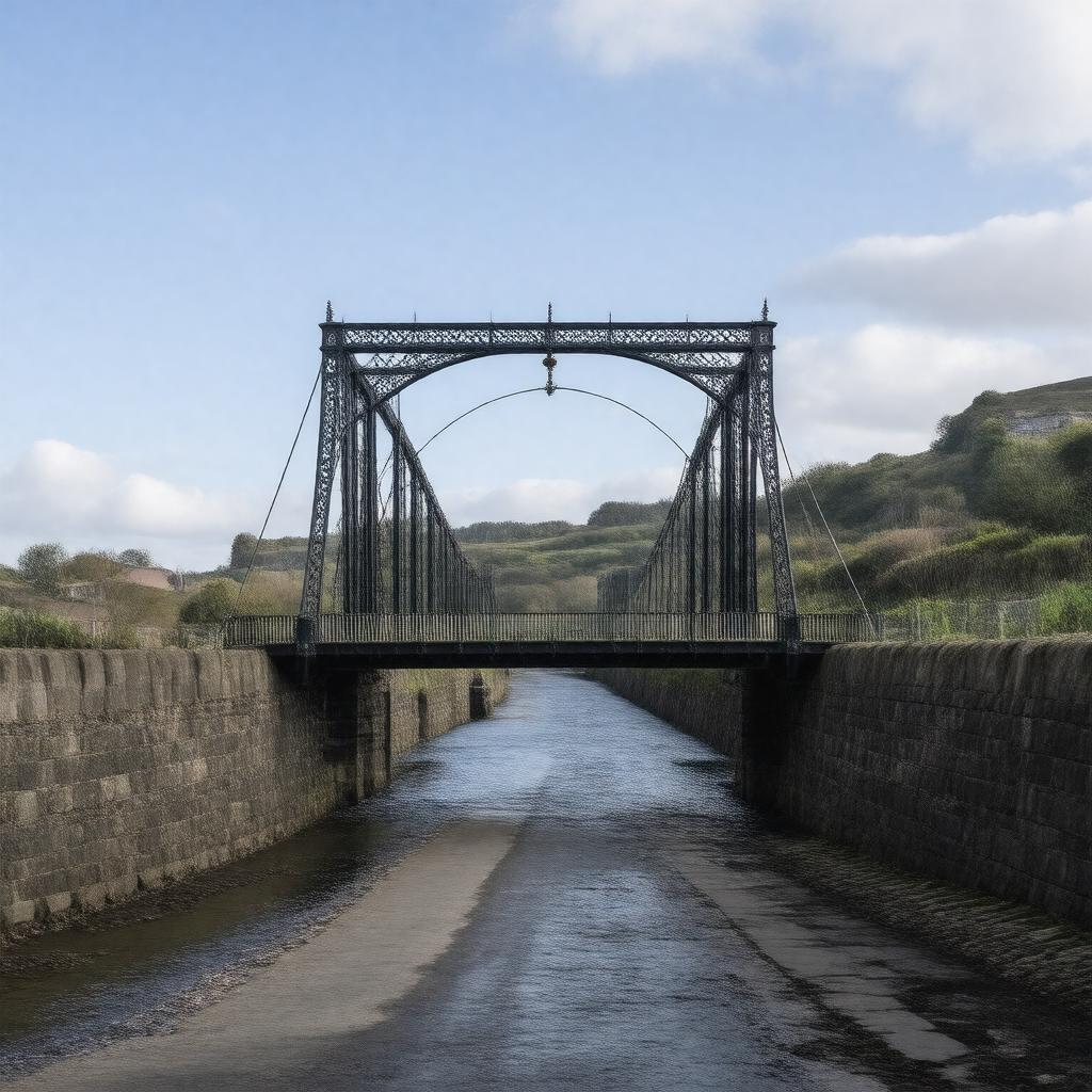 Click to view larger image AI-created image of Conwy Railway Bridge