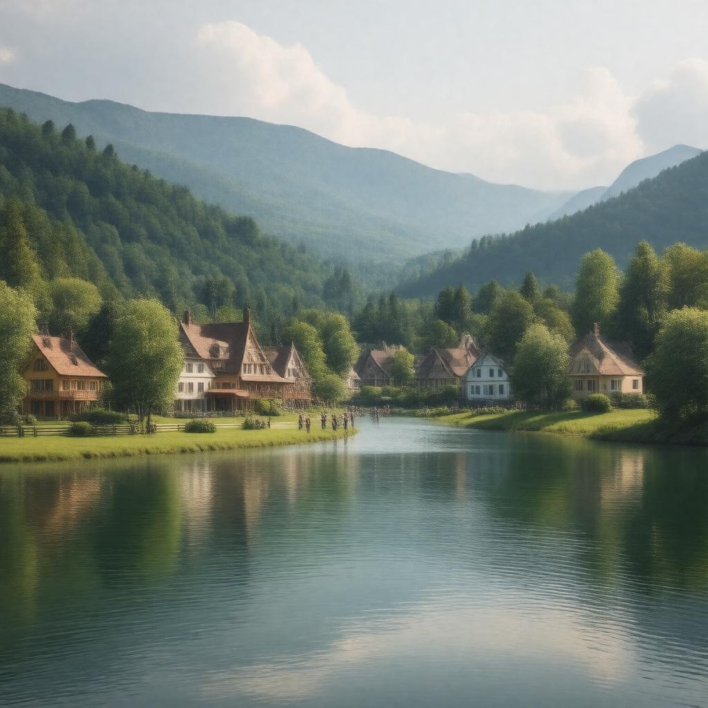 AI-created image of Cooperstown, New York, United States