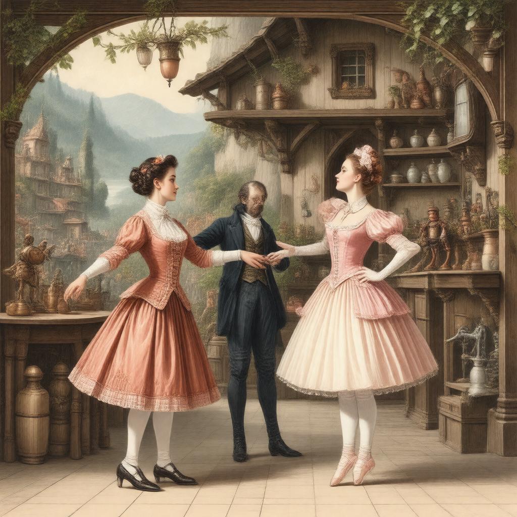 AI-created image of Coppélia (ballet)