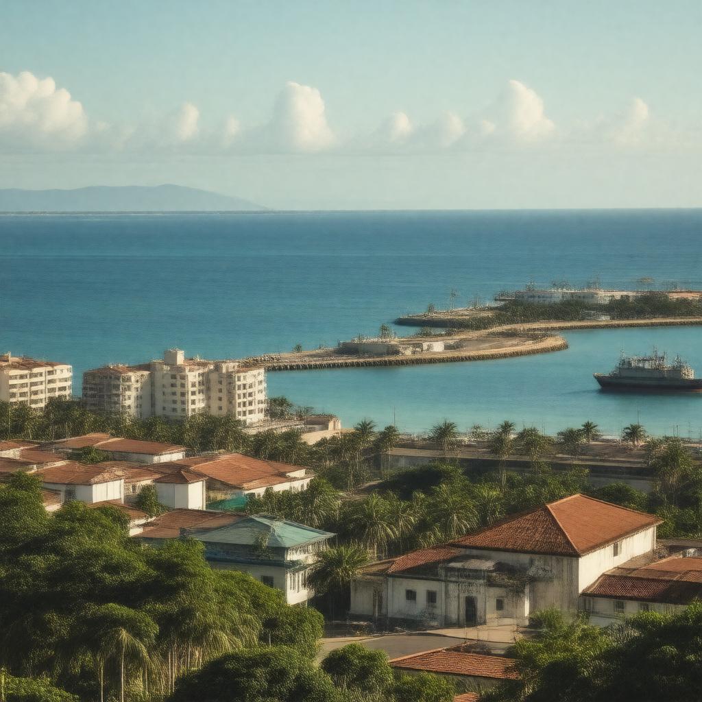 AI-created image of Corinto, Nicaragua