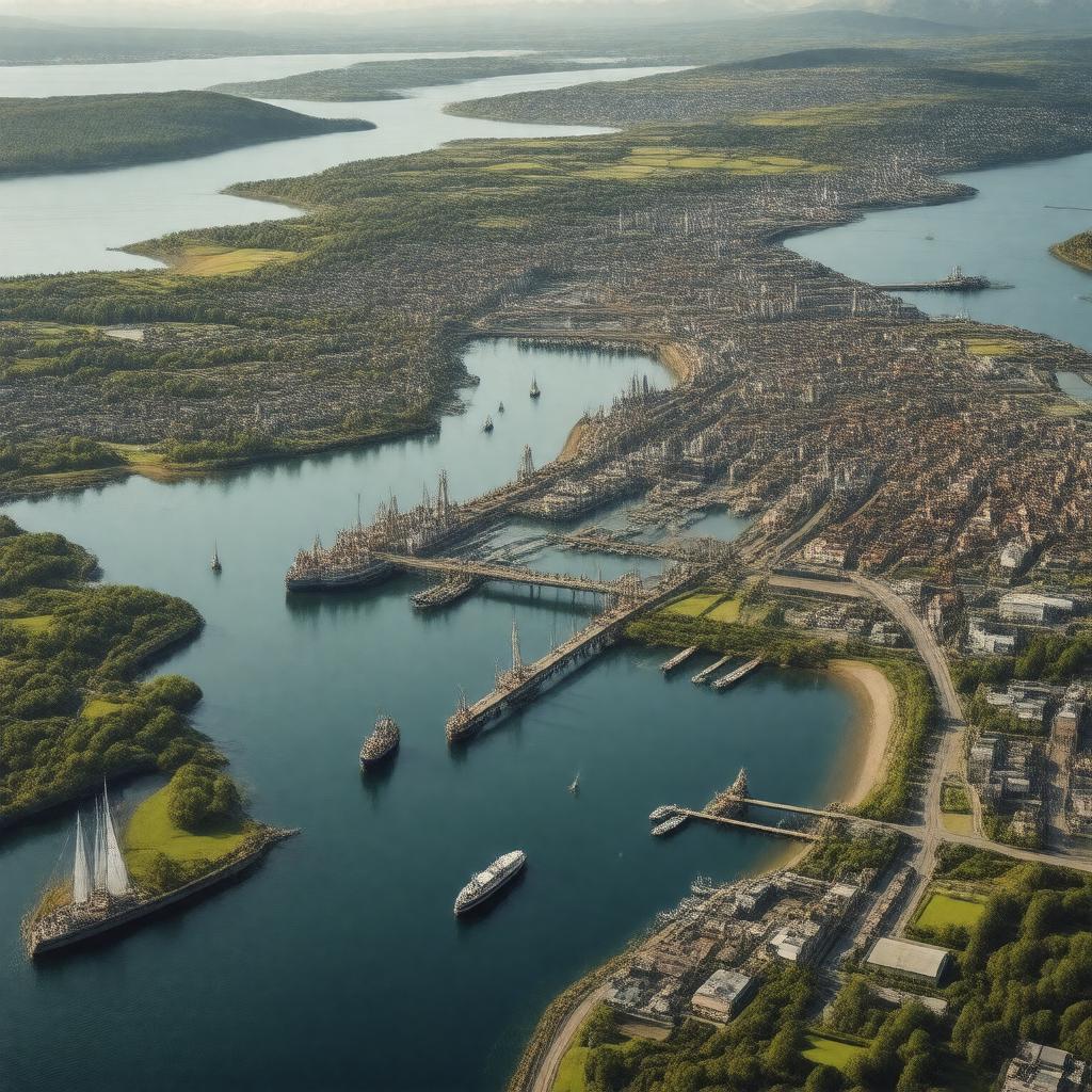 AI-created image of Cork Harbour