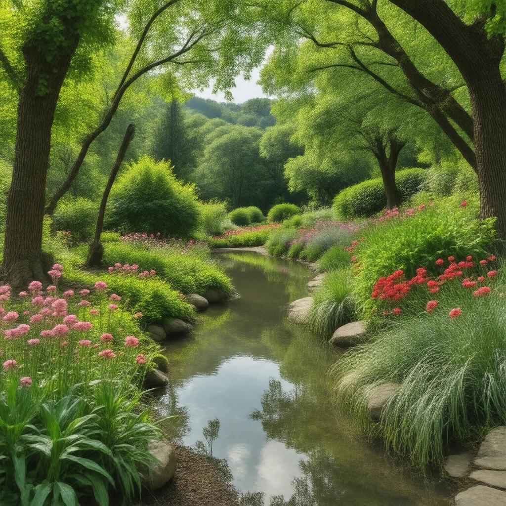 AI-created image of Cornell Botanic Gardens