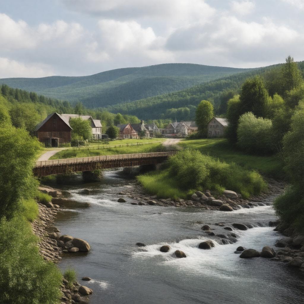 AI-created image of Cornish, New Hampshire