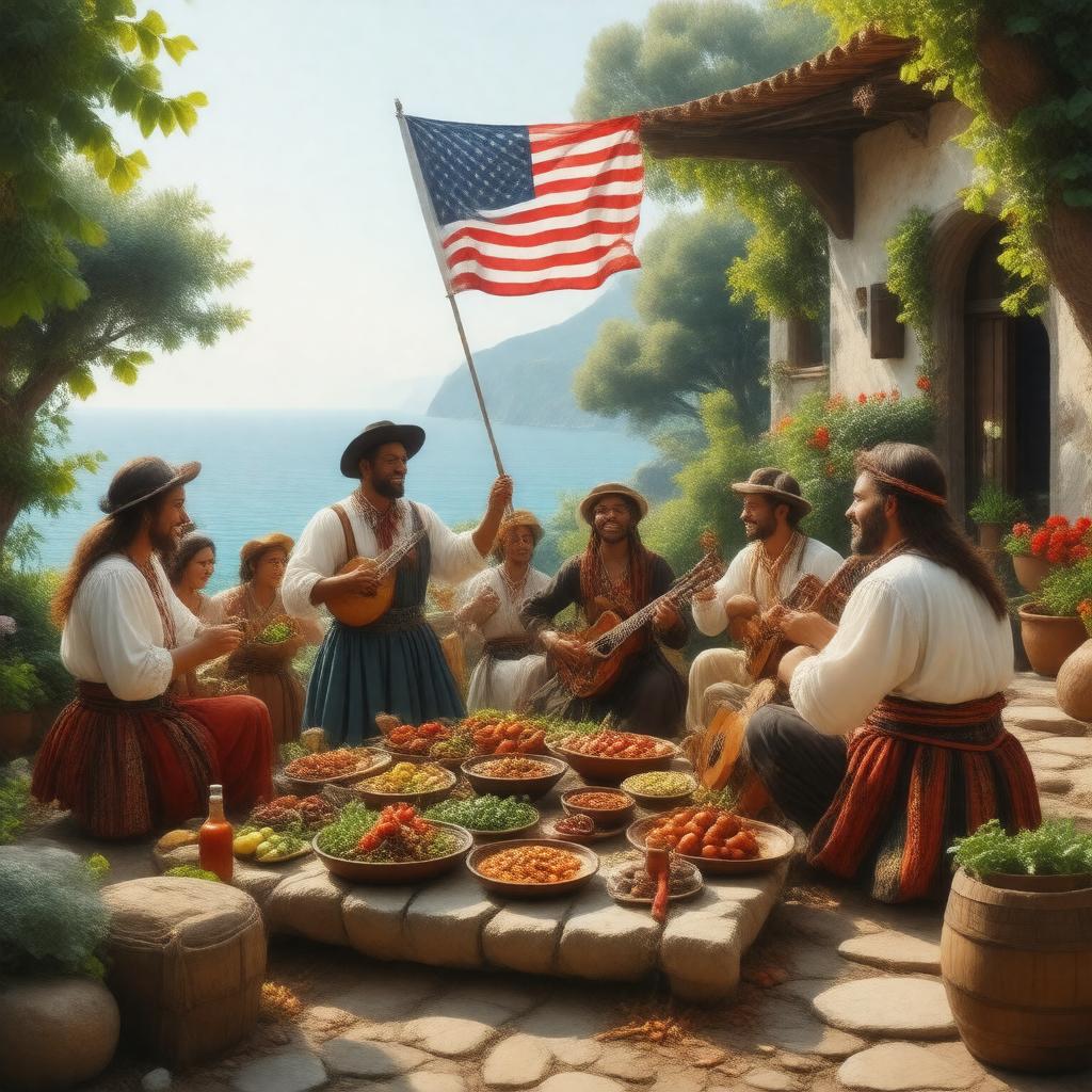 AI-created image of Corsican Americans
