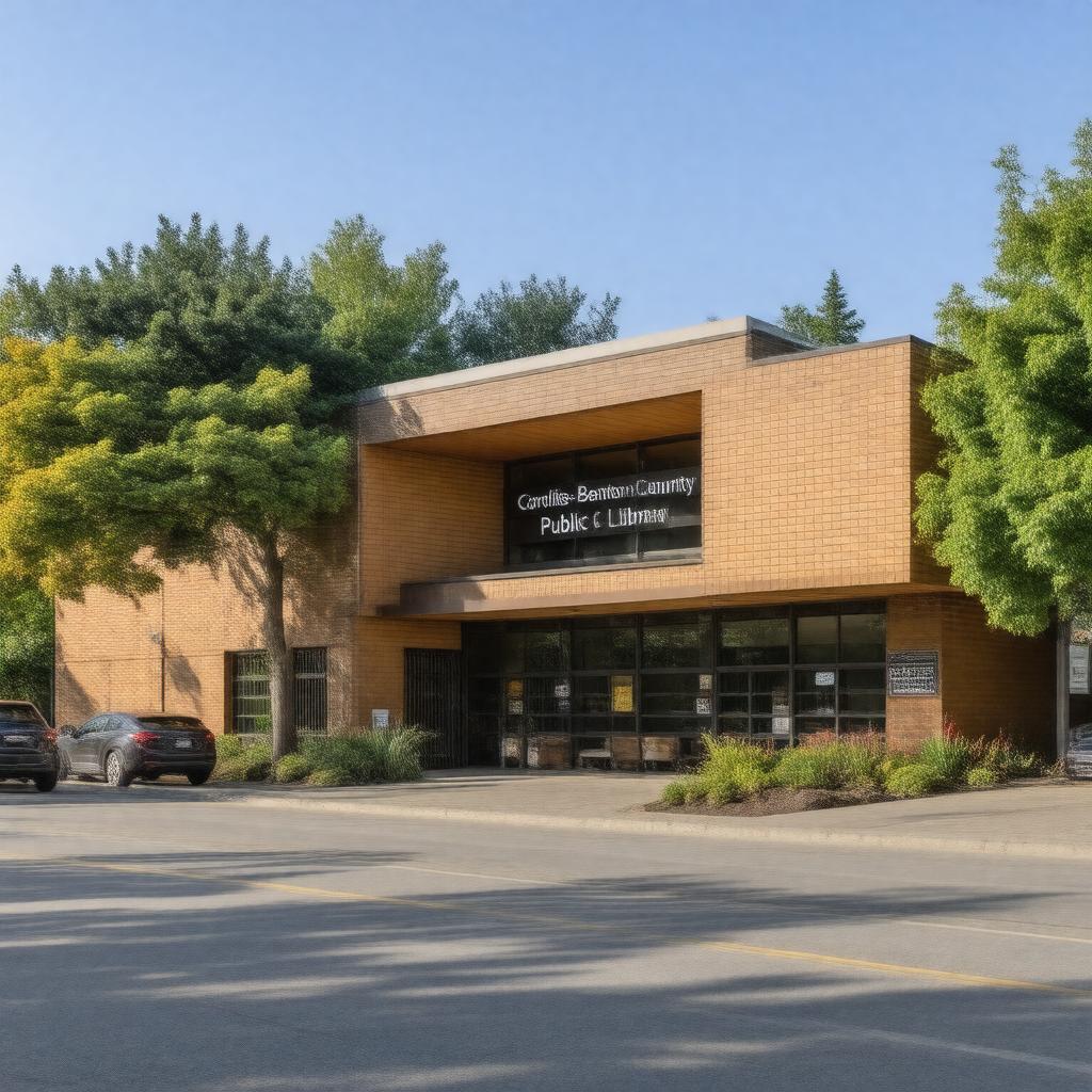 Click to view larger image AI-created image of Corvallis-Benton County Public Library