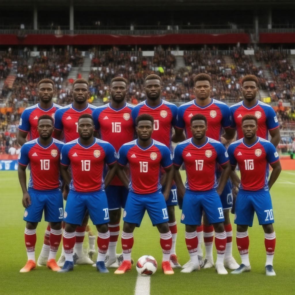 AI-created image of Costa Rica men's soccer team