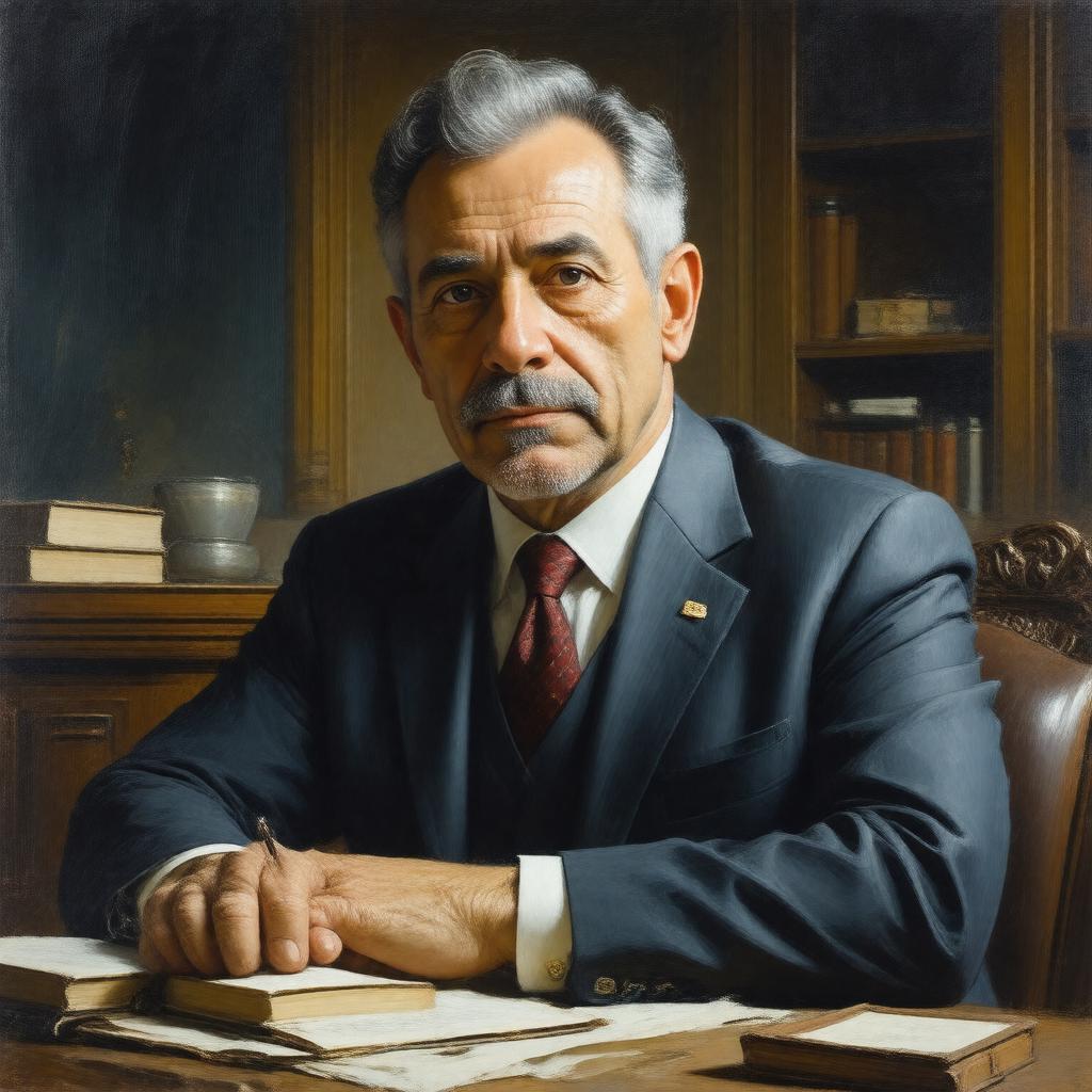 AI-created image of Costas Douzinas