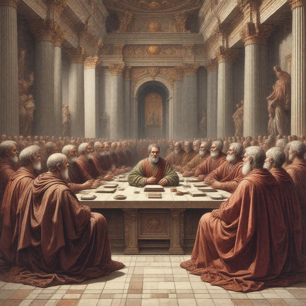 Click to view larger image AI-created image of Council of Hippo (393 AD)