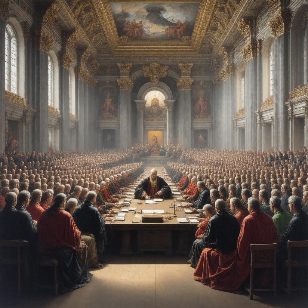 Click to view larger image AI-created image of Council of Trent (1546 AD)