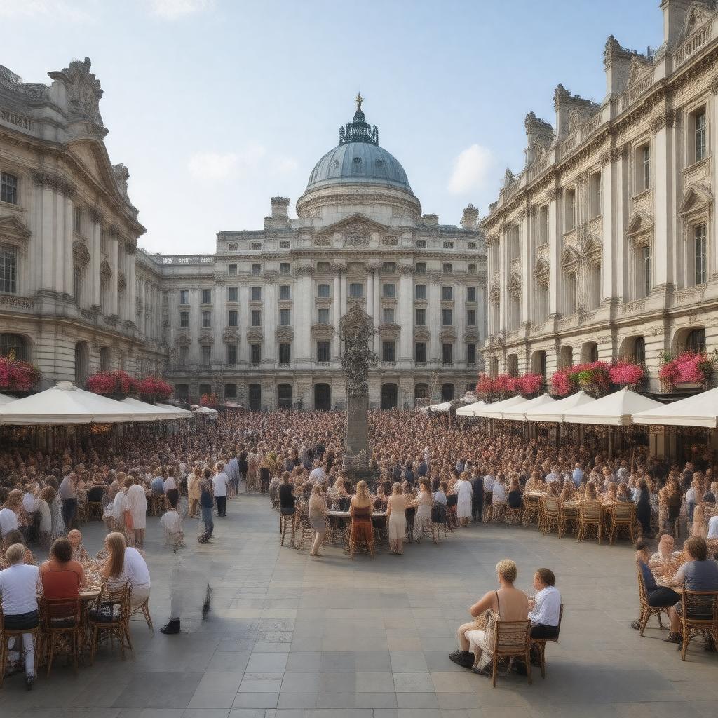 AI-created image of Covent Garden Piazza, London WC2E 7BB