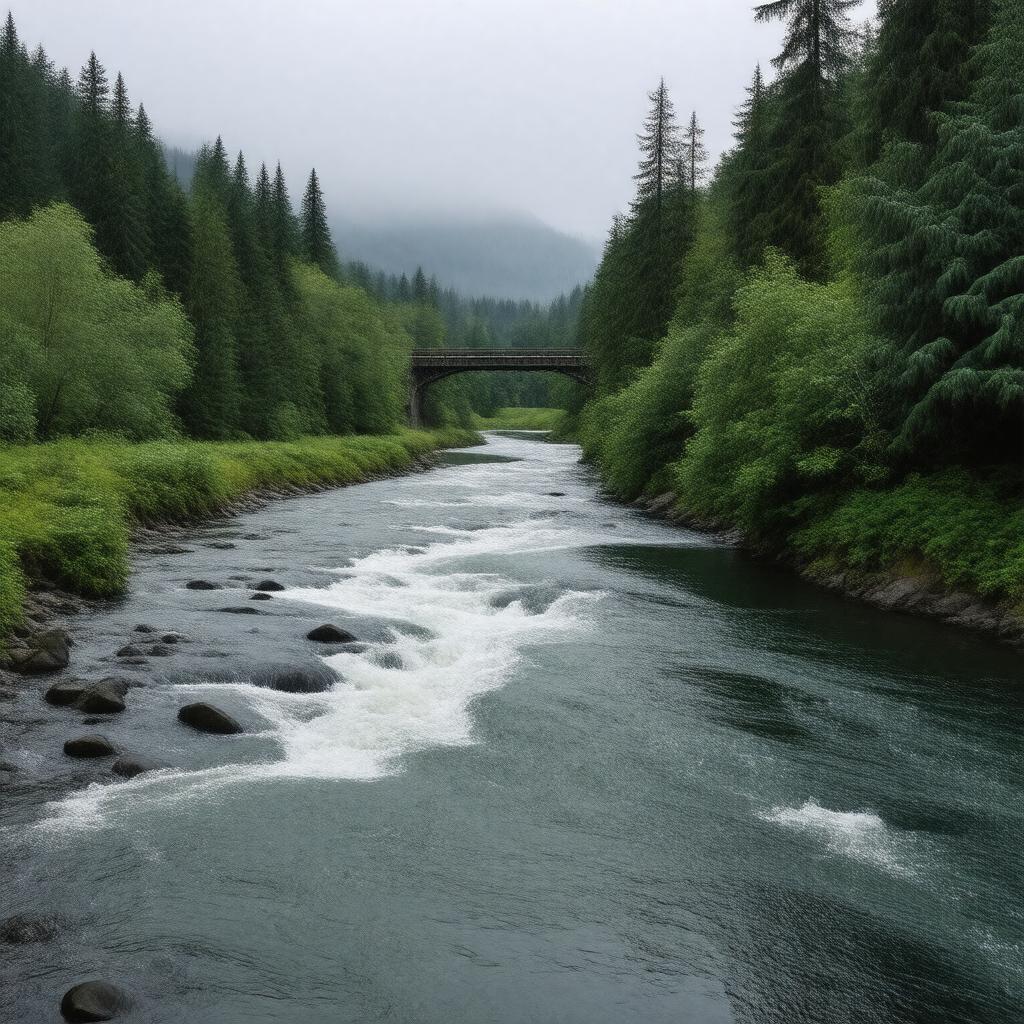 AI-created image of Cowichan River