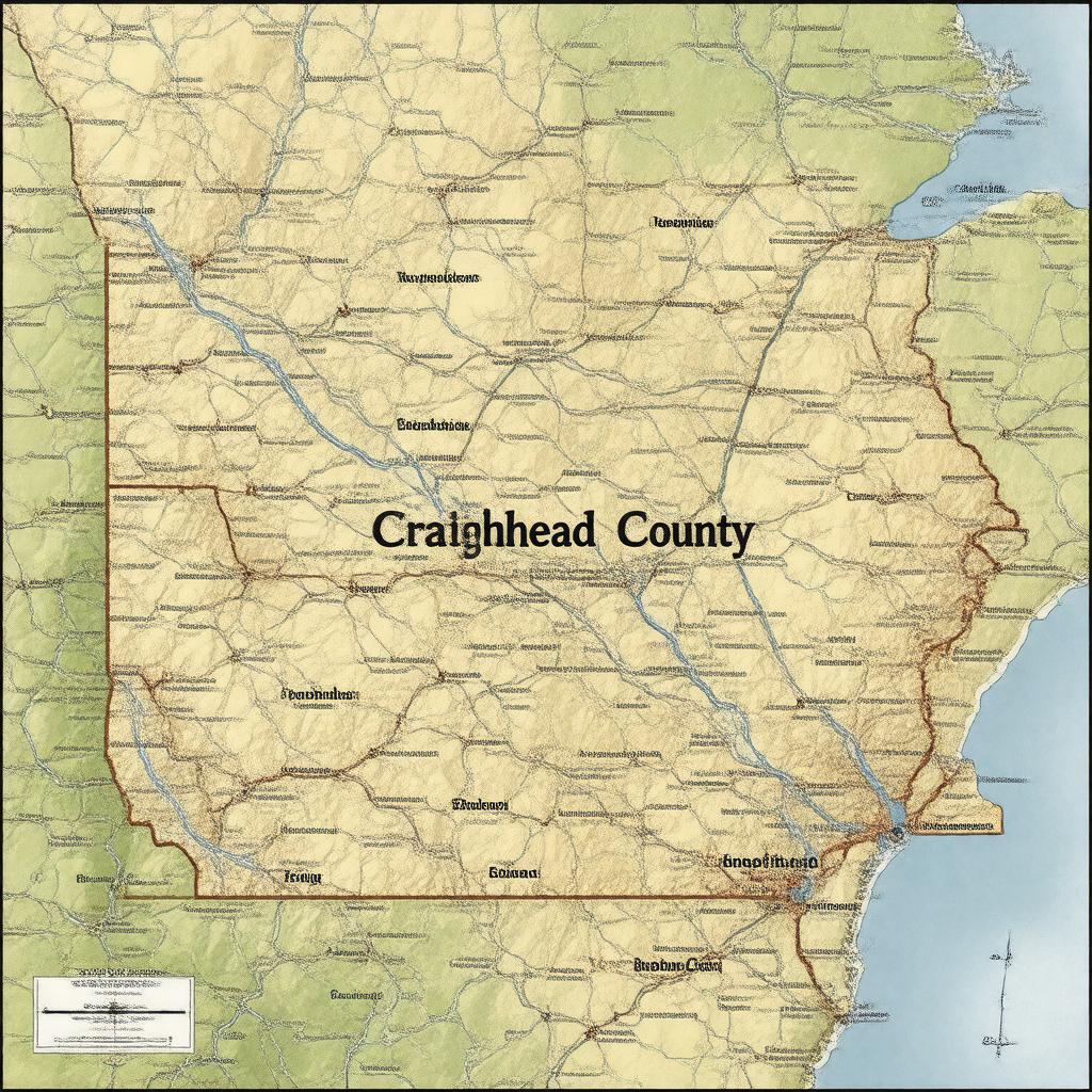 AI-created image of Craighead County, Arkansas